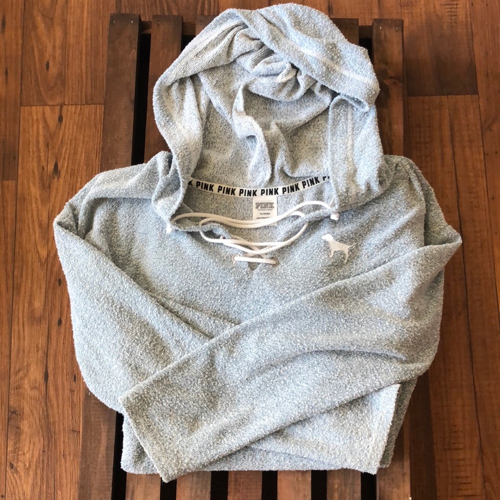 PINK Lace Up Hoodie